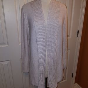 Lucy & Laurel size L long cardigan, beige